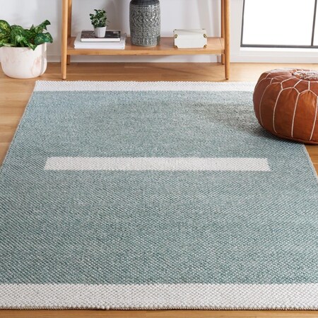 Safavieh 6 x 6 ft. Natural Flat Weave Square Area Rug Turquoise & Ivory NAT324J-6SQ